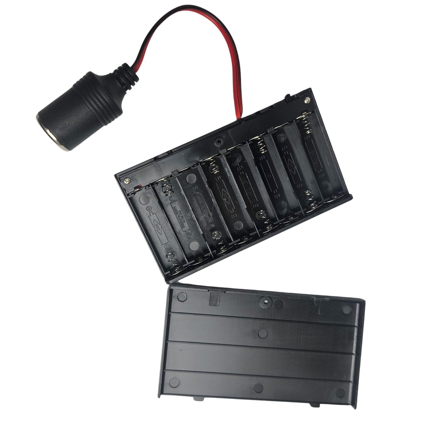 Power Supply Kit includes AA Battery Holder, Alligator Clamp, 12V Extension Cord, 110 Power Supply