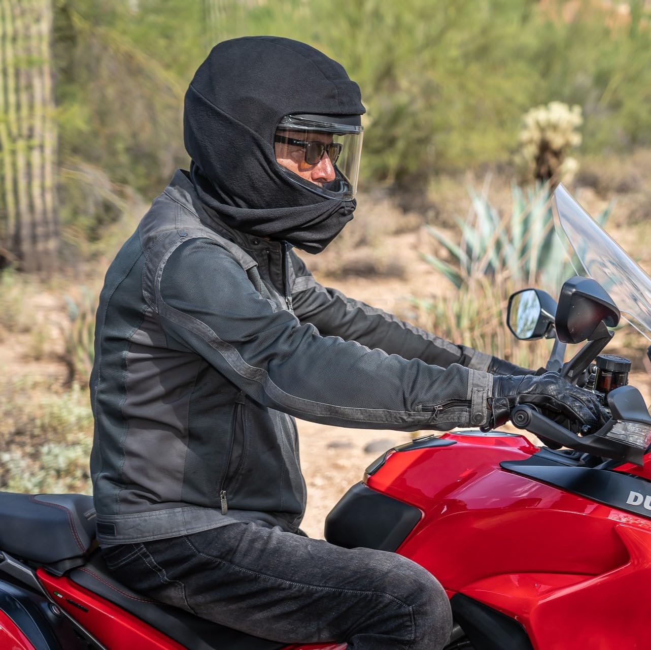 Headwind Fleece Helmet and Neck Cover for Motorcycle/ATV - Great for Dust Elimination, Winter Warmth or Summer Breathability and Reducing Noise - Patent Pending