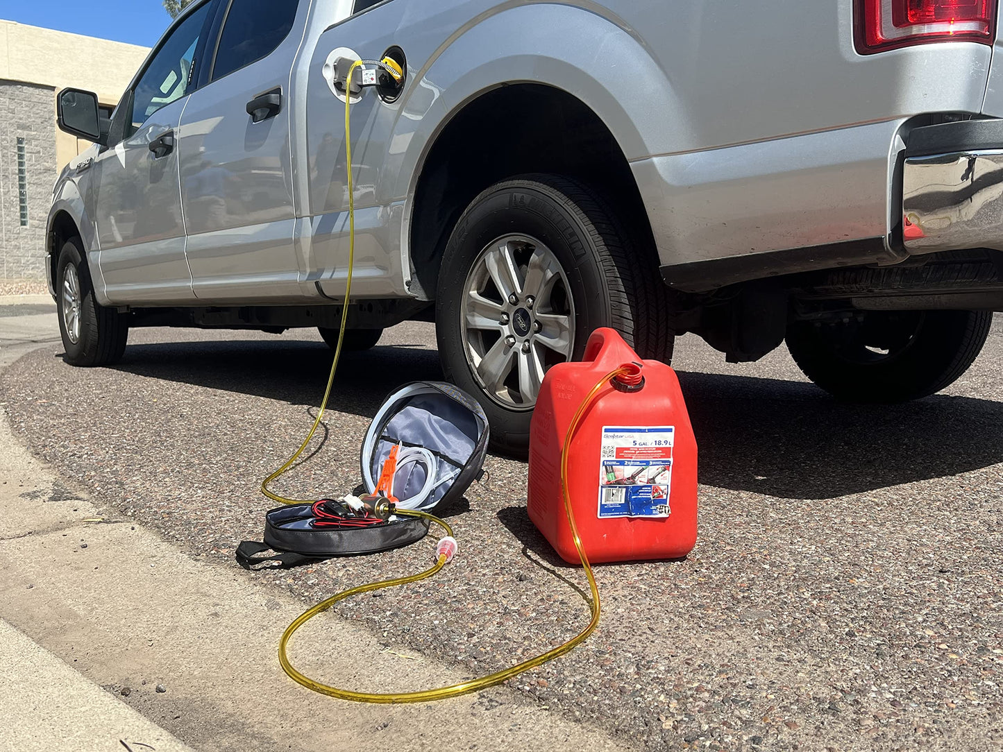 FlowJoe - GasTapper Fuel Tote 12V Transfer Pump Moves 30 Gallons of Gas or Diesel Per Hour. Great for Preppers, UTV's, Boats, Equipment, Vehicles, Gasoline, Diesel, Etc. Manufactured in the USA.