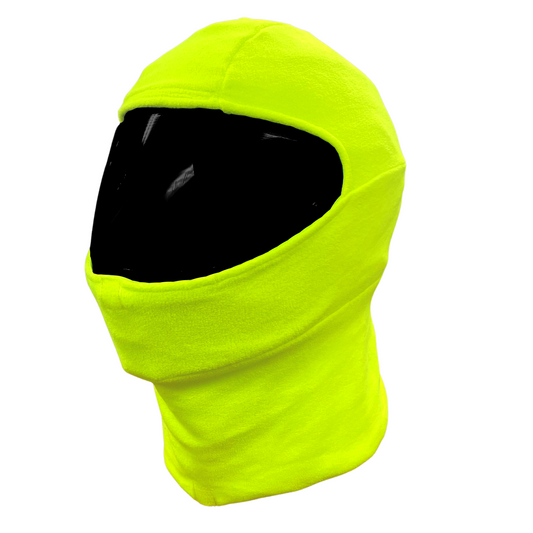 Headwind Helmet Cover made with fleece neon green for road visibility