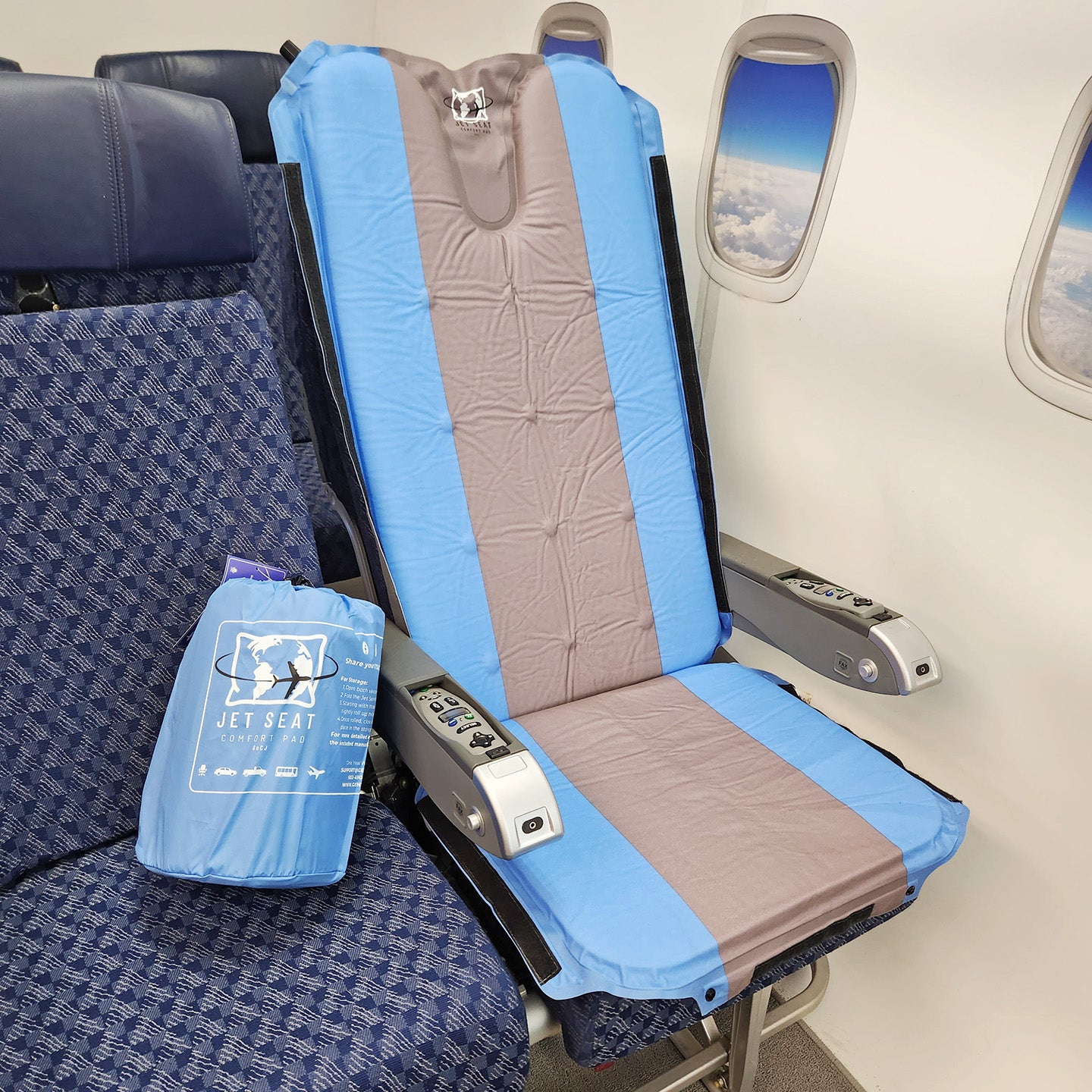 Savvy Saving Jet Seat  Airplane Travel Seat Cushion with Pressure