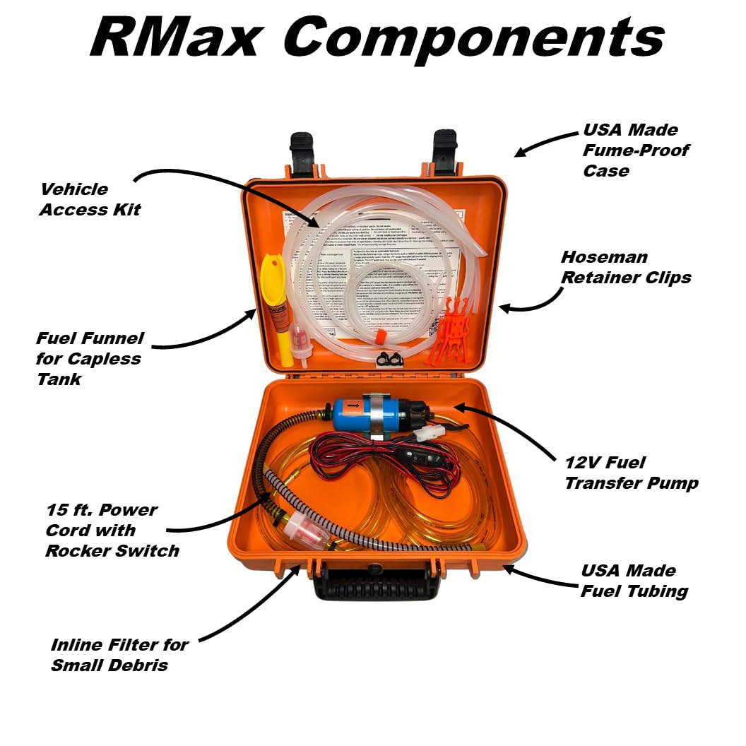 FlowJoe - GasTapper R-Max Fuel Transfer Pump Moves 60 Gallons of Gas or Diesel Per Hour. Great for UTV’s, Boats, Equipment, Cars, Gas, Diesel, Etc. Manufactured in the USA.